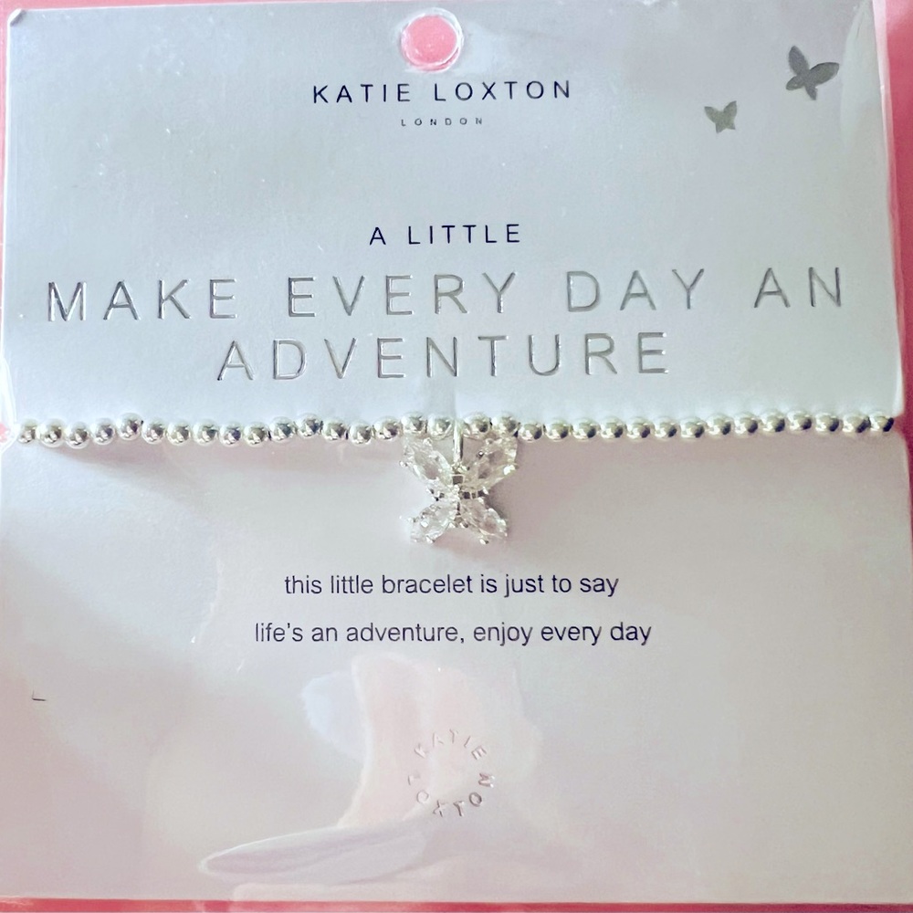 Katie Loxton London Bracelet w/Crystal Butterfly! Beautiful and Dainty!
